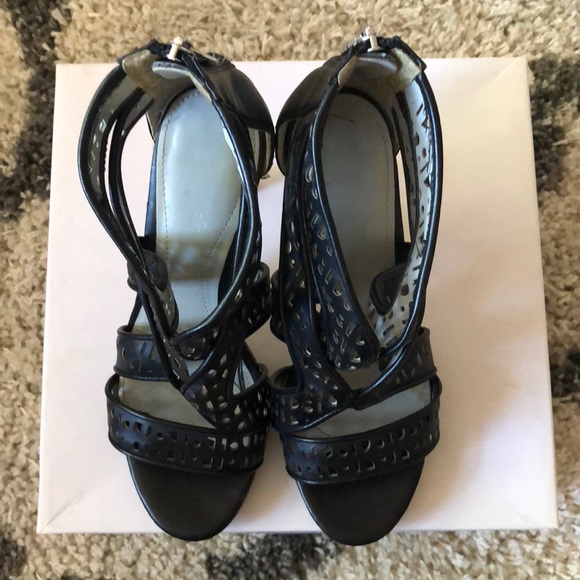 Calvin Klein Black Multi Strap Heels Pumps - Picture 7 of 8